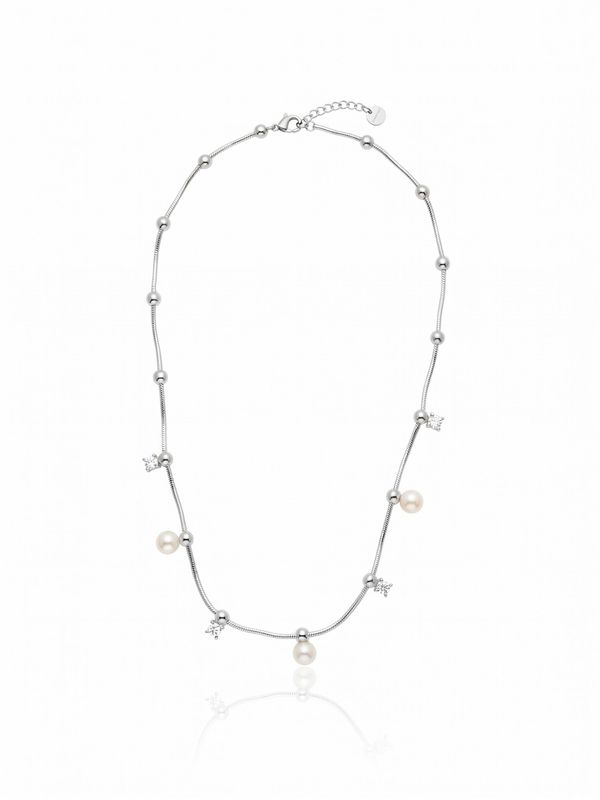 Girocollo perle di luce silver