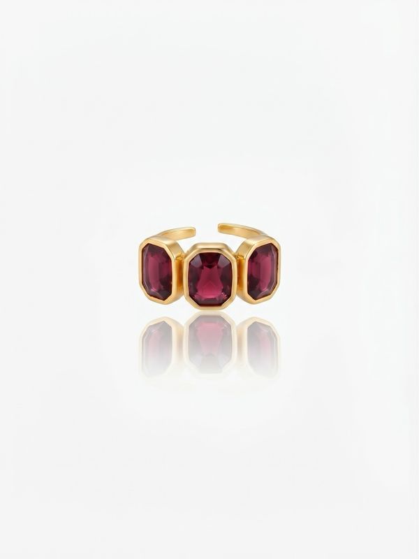 Anello big trilogy rosso