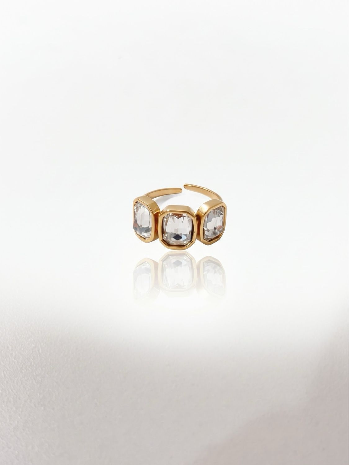 Anello big trilogy white gold