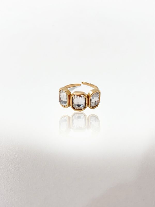 Anello big trilogy white gold