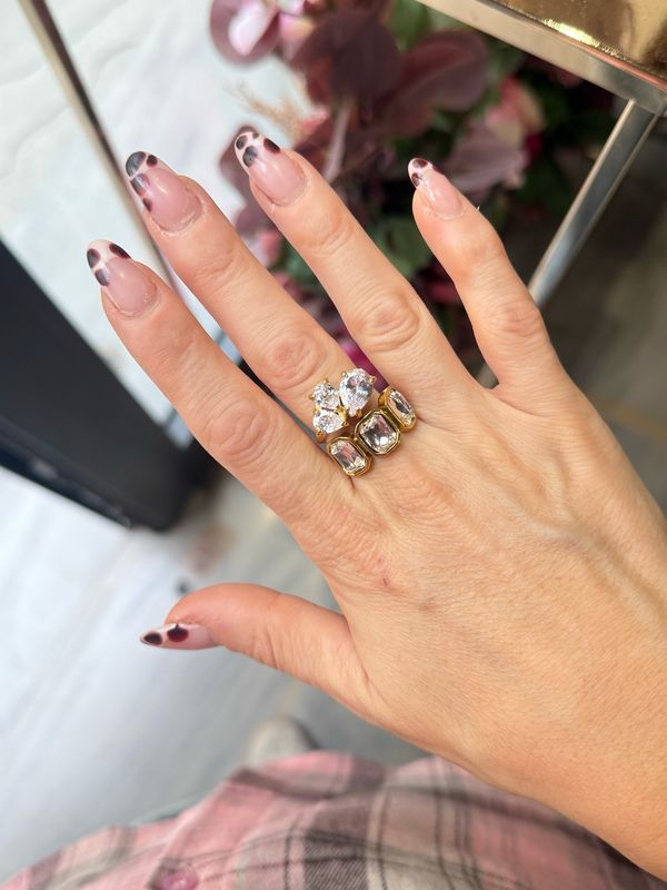 Anello big trilogy white gold