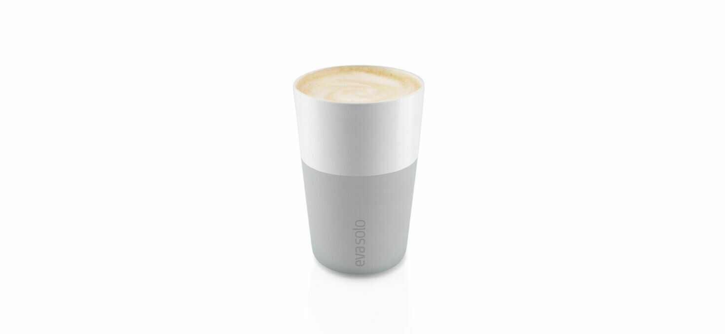 Teebecher (weiß-grau)