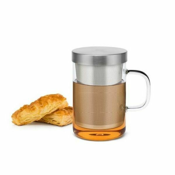 Teeglas mit Sieb und Deckel 350ml