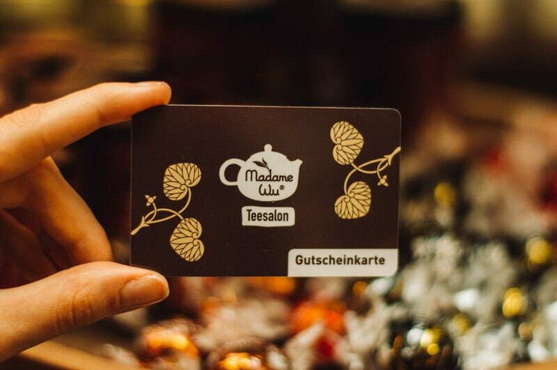 Gutscheinkarte für eine Teezeremonie
