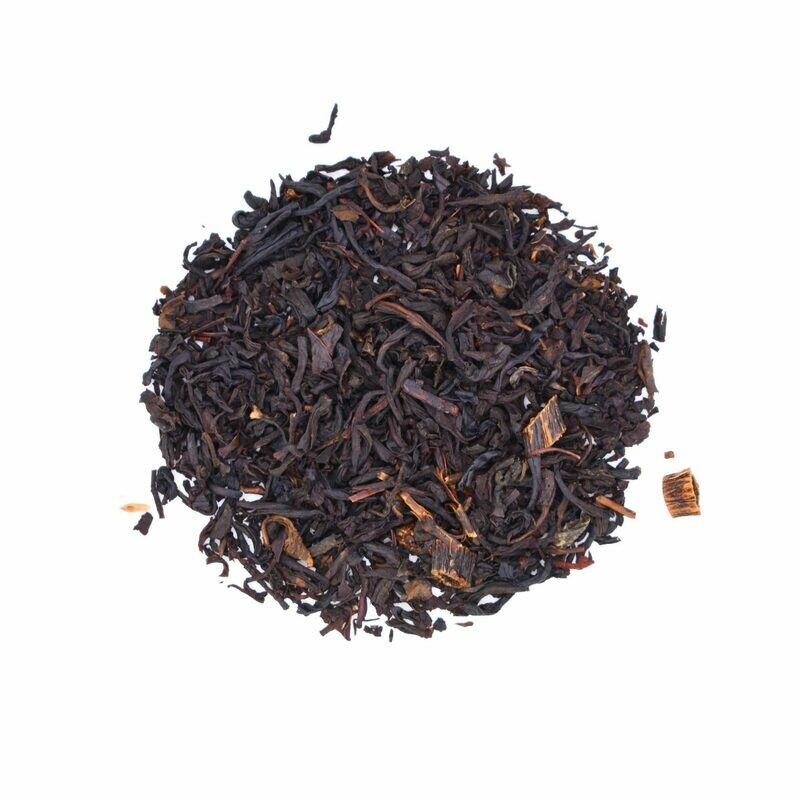 Black tea with real vanilla pieces