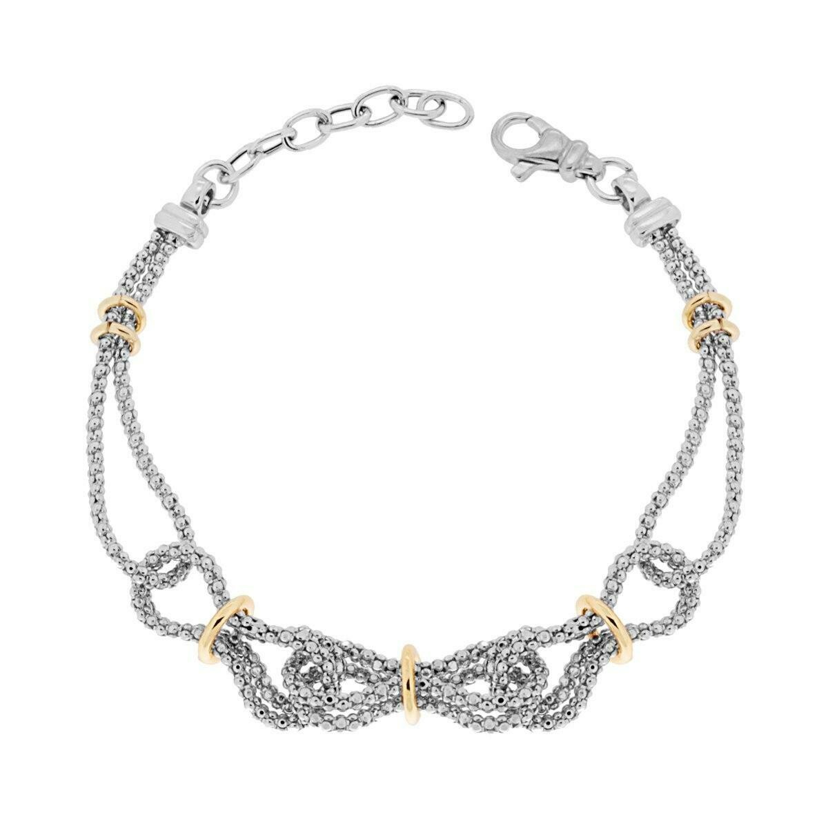 Sterling Silber Popcorn Armband