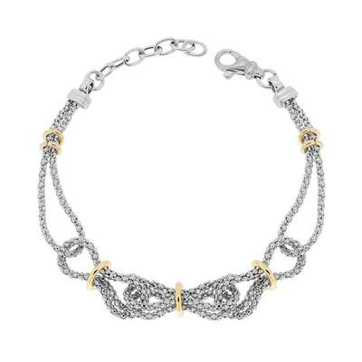 Sterling Silber Popcorn Armband