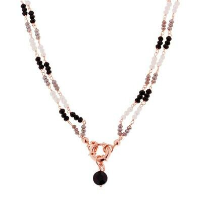 Collier mit Kristall Perlen