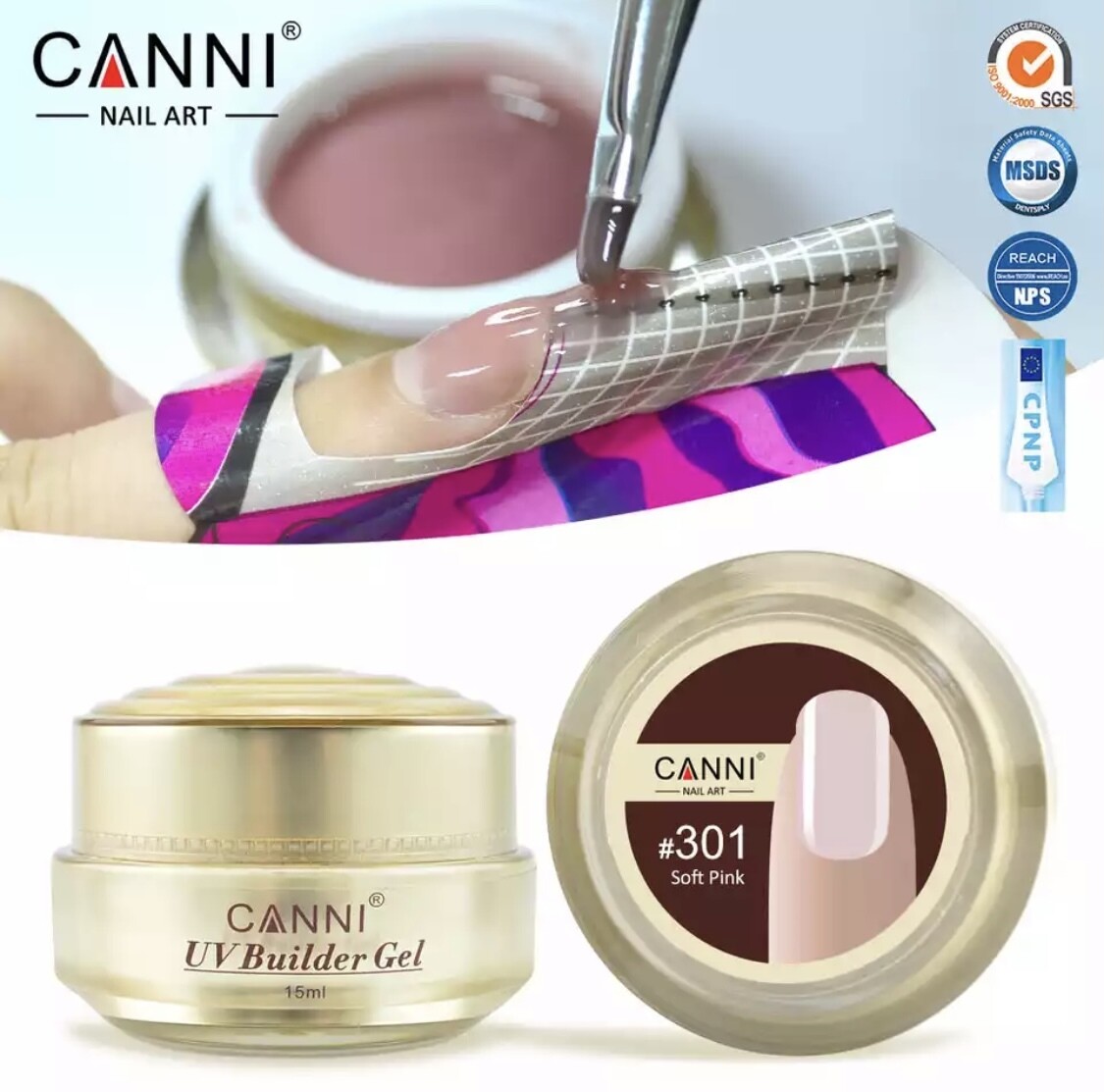 Aufbaugel UV/LED Soft Pink 15ml