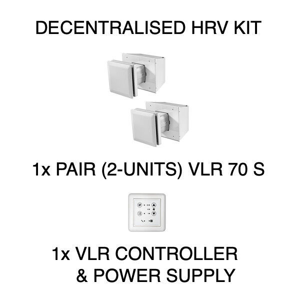 DECENTRALISED (1-PAIR) Heat Recovery Ventilation System Kit STIEBEL ELTRON VLR 70 S