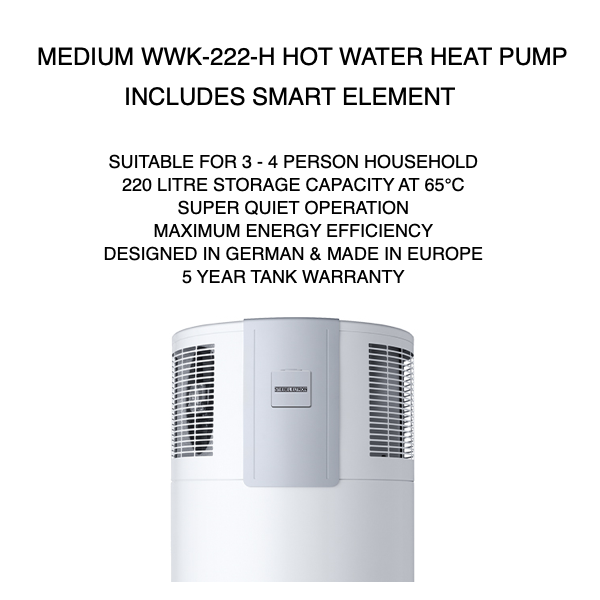 MEDIUM Hot Water Heat Pump STIEBEL ELTRON WWK 222 H (includes Smart Element)