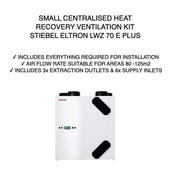SMALL Heat Recovery Ventilation System Kit STIEBEL ELTRON LWZ 70 E