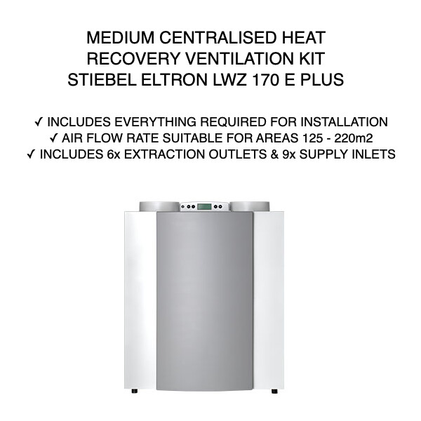 MEDIUM Heat Recovery Ventilation System Kit STIEBEL ELTRON LWZ 170 E PLUS