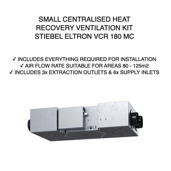 SMALL Heat Recovery Ventilation System Kit STIEBEL ELTRON VCR 180 MC