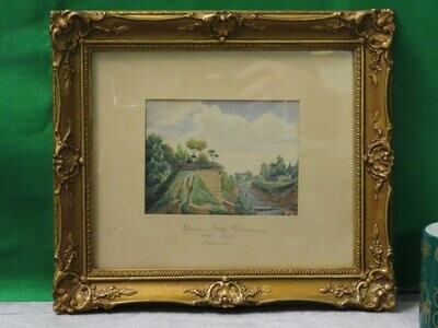 Antique Signed Watercolour, Christian