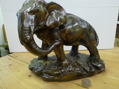 1930 Carnival Prize Clay Elephant