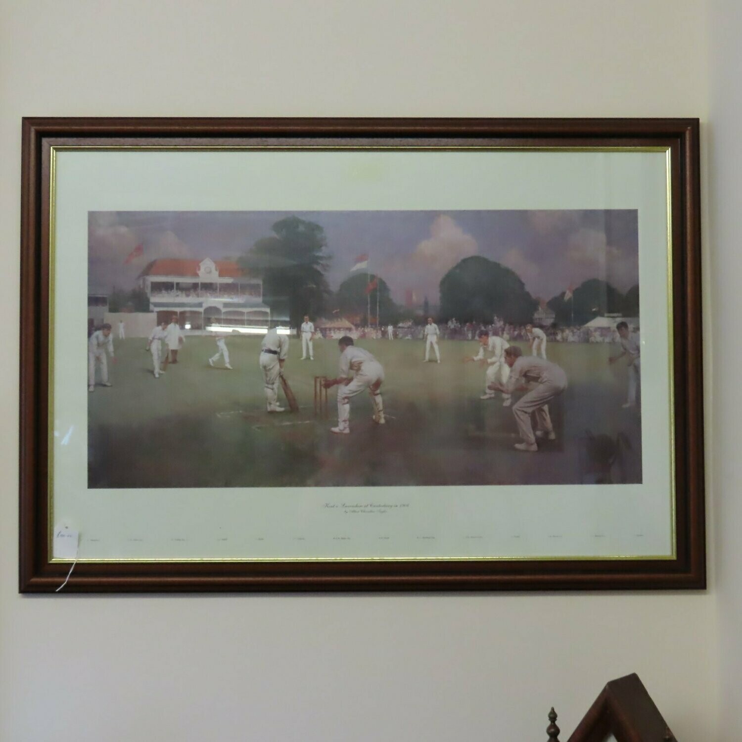 Print Depicting Kent v Lancashire Cricket Match 1906  SOLD