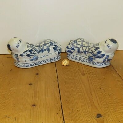 Pair of Porcelain Chines Head rests