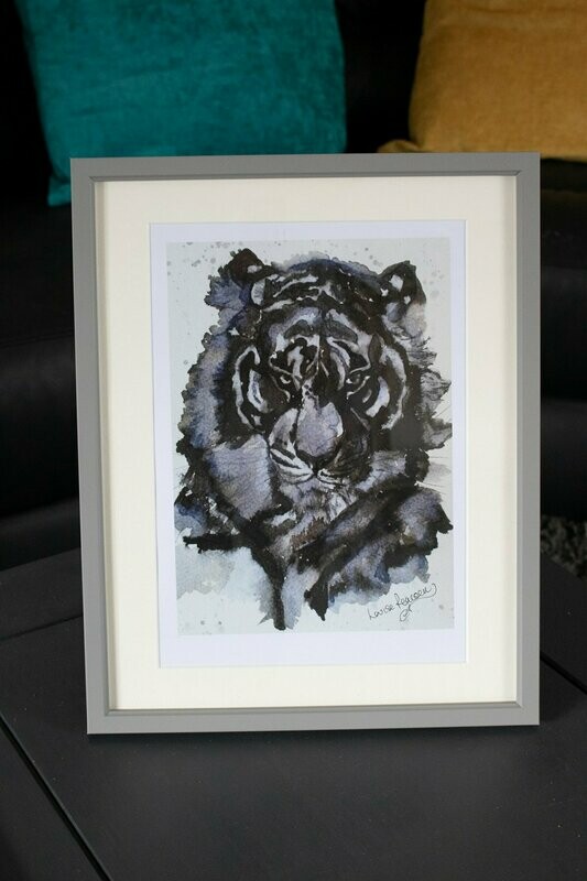 Tiger - Ink Art Print - by local artist Louise Peacock