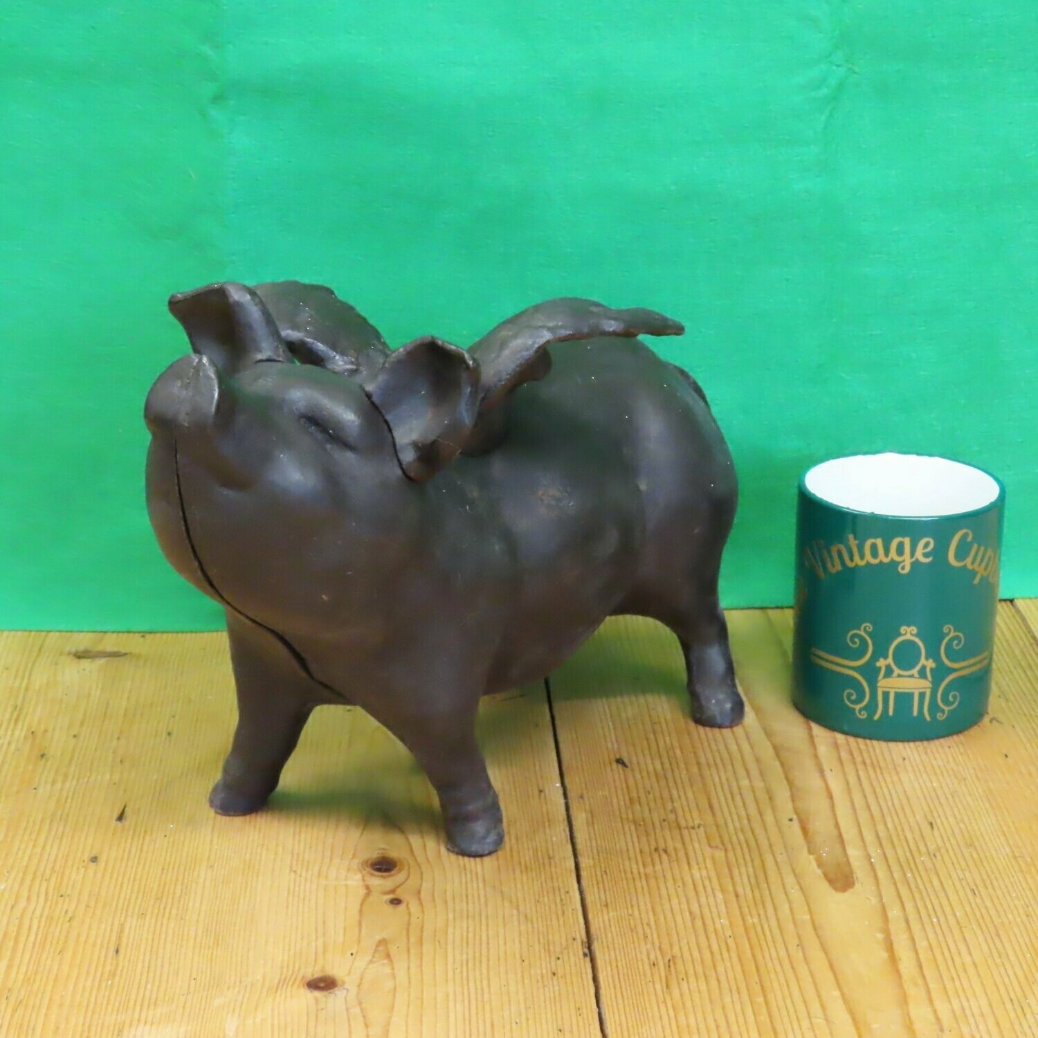Cast Iron Piggy Bank  SOLD