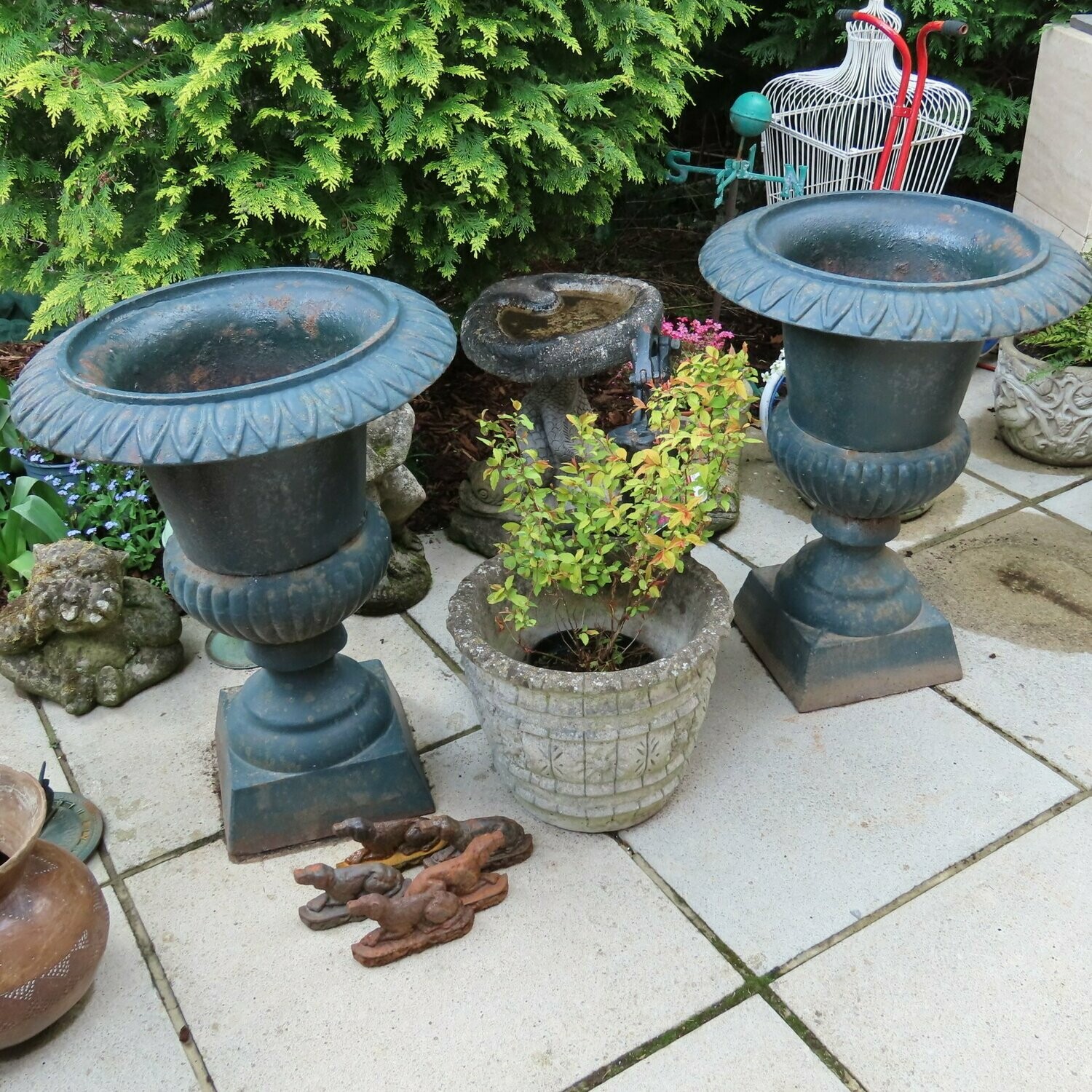Very Large Victorian Cast Iron Planters- stunning and very heavy SOLD