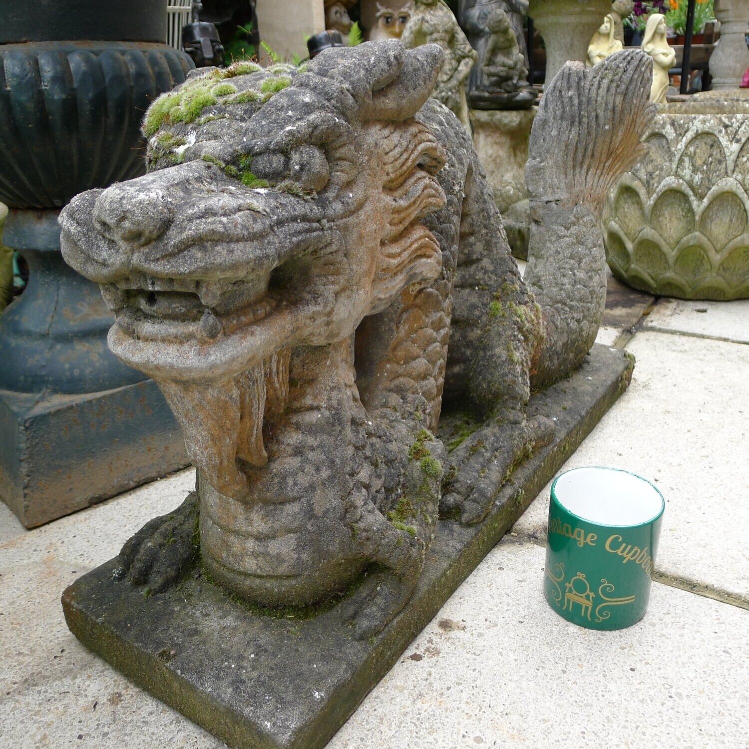 Fabulous Stone Chinese Dragon garden Ornament   RESERVED