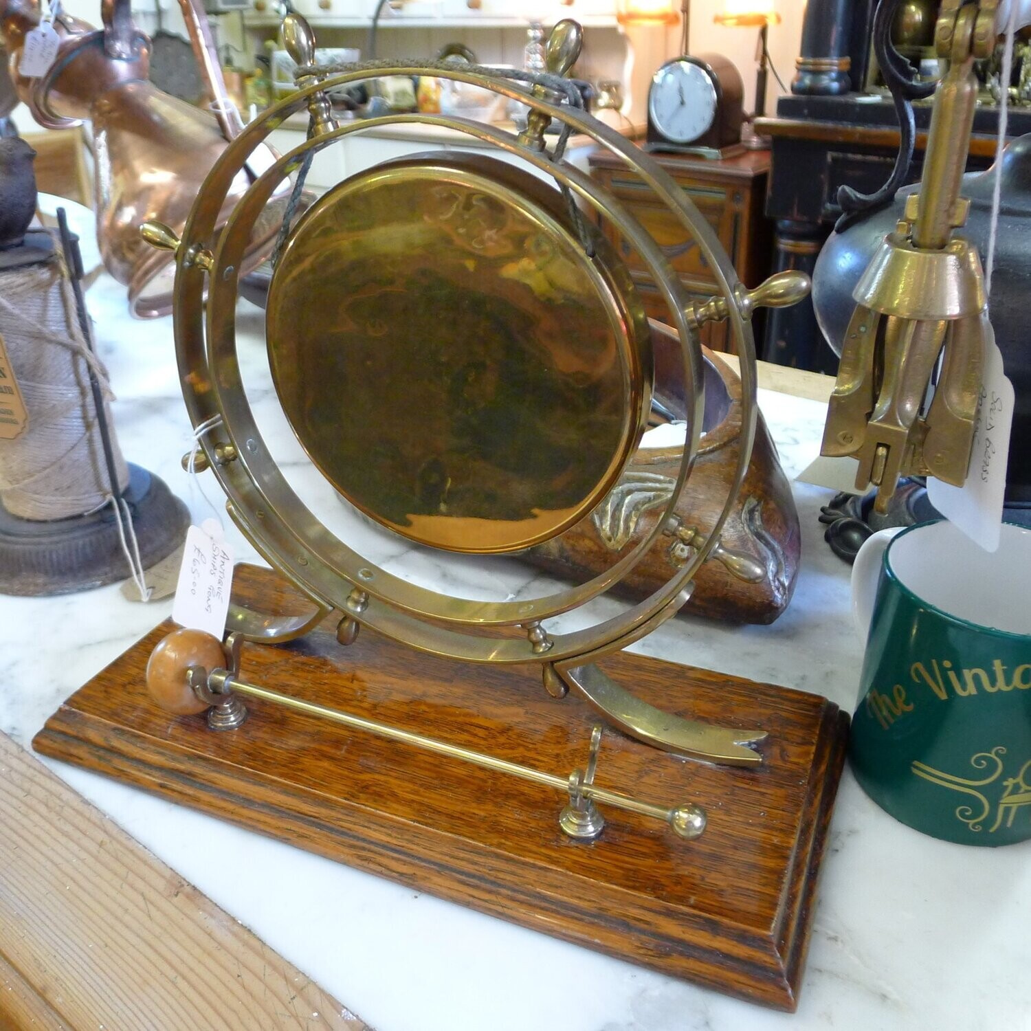 Vintage Brass Gong ships wheel SOLD
