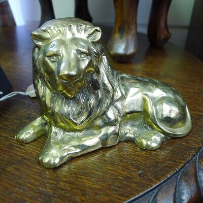 Solid Brass Lion sculpture by Thomas Blakemore