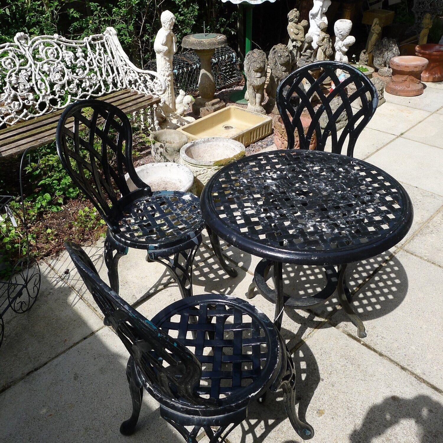 Vintage Garden Bistro set  cast Iron