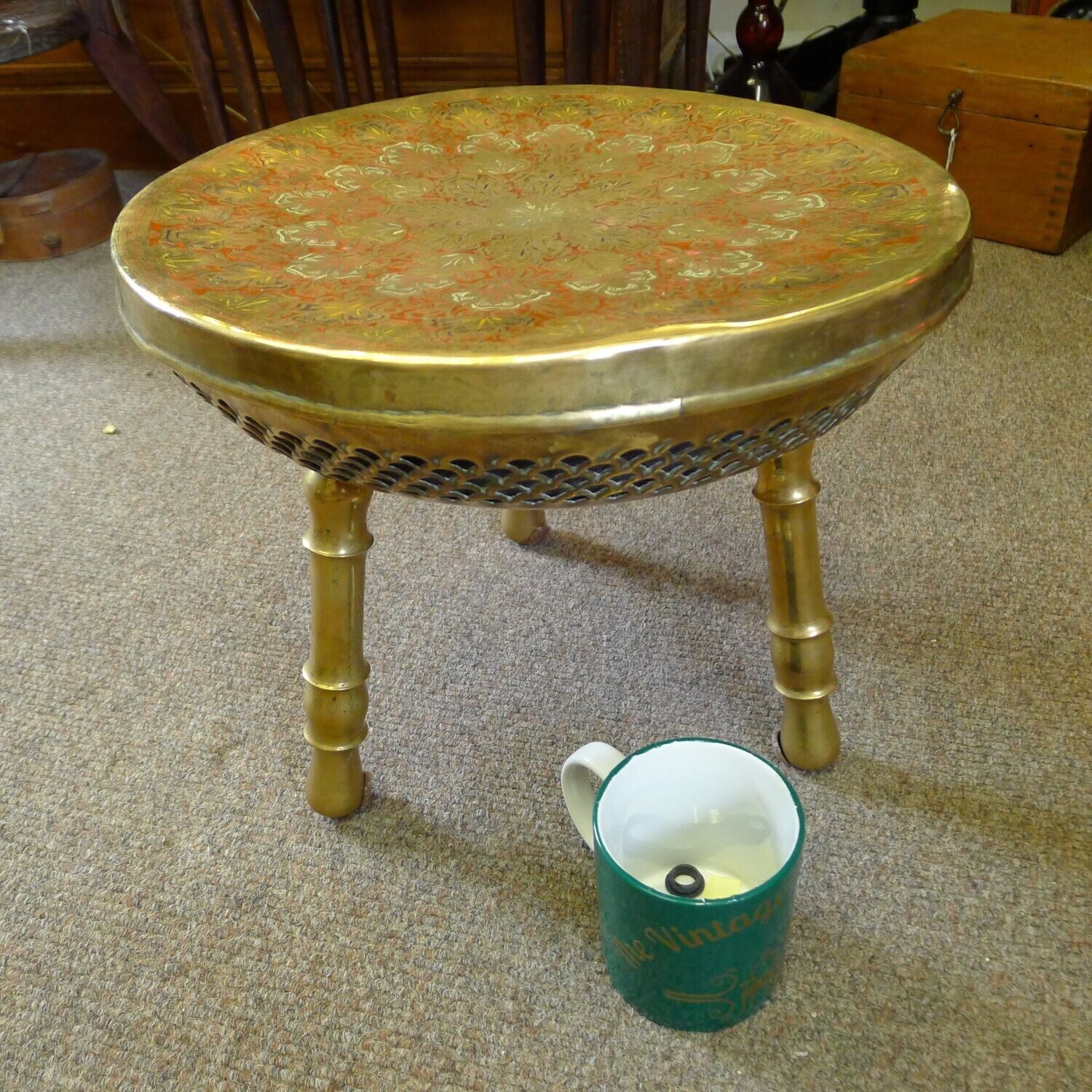 A pair of Early Indian Warming stools.