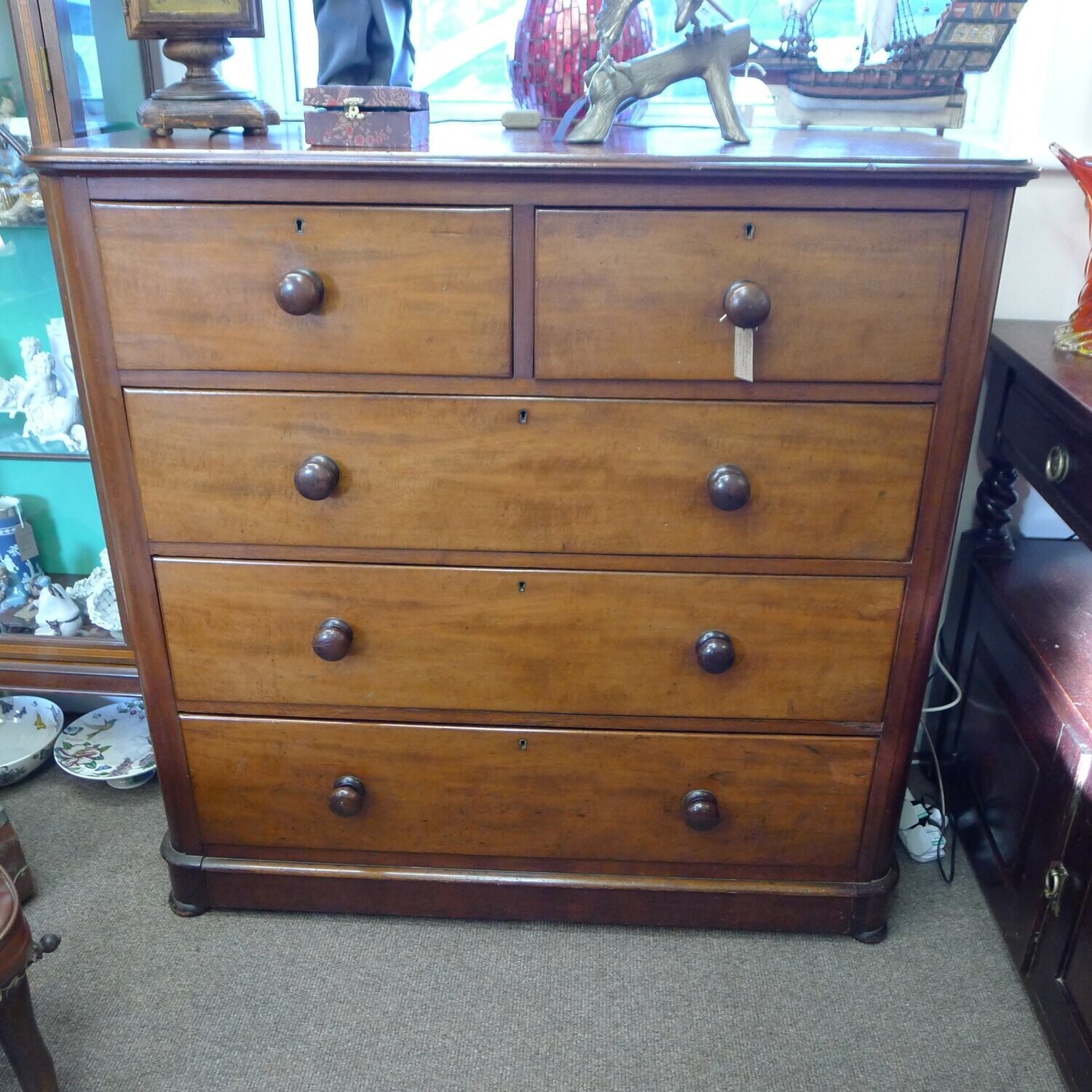 Antique Mahogany Chest of drawers Large SOLD