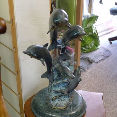 Bronze Dolphin Sculpture
