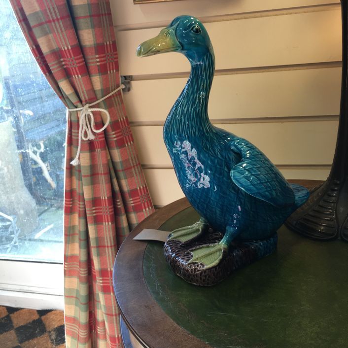 Large Celadon Chinese Porcelain Duck