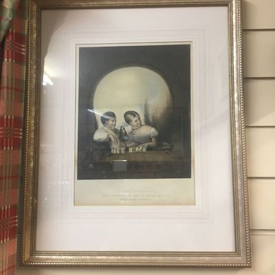 Masonic Hand colored Lithograph. C1860 Blossom and Decay