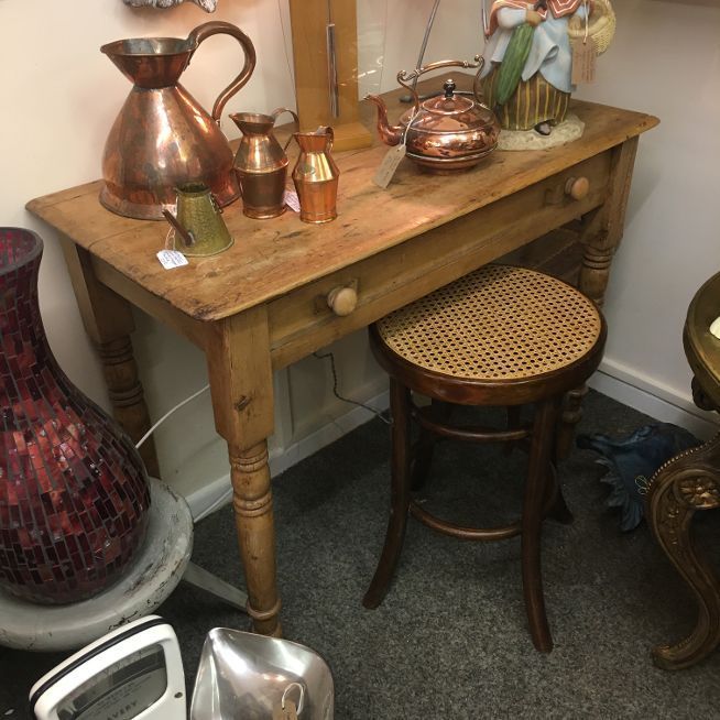 Antique Pine table with drawer