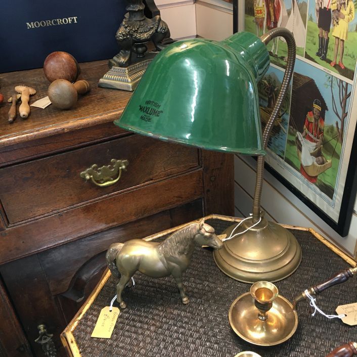 Vintage  Goose Neck Adjustable Bankers lamp
