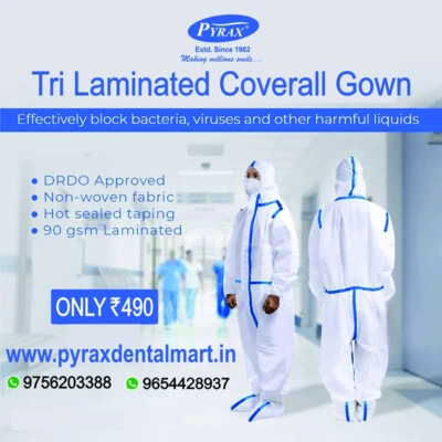 TRI-LAMINATED COVERALL GOWN