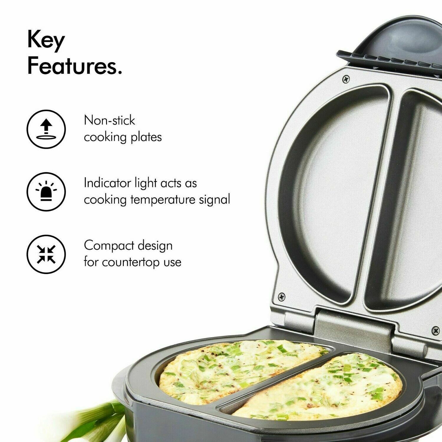 VonShef Omelette Maker Electric Multi Cooker Non Stick Dual Egg Fryer Pan 700W UK Free Shipping NEW