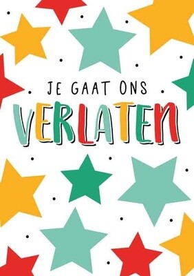 Je gaat ons verlaten