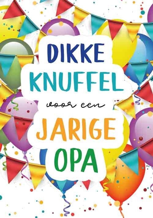 Dikke knuffel voor een jarige opa