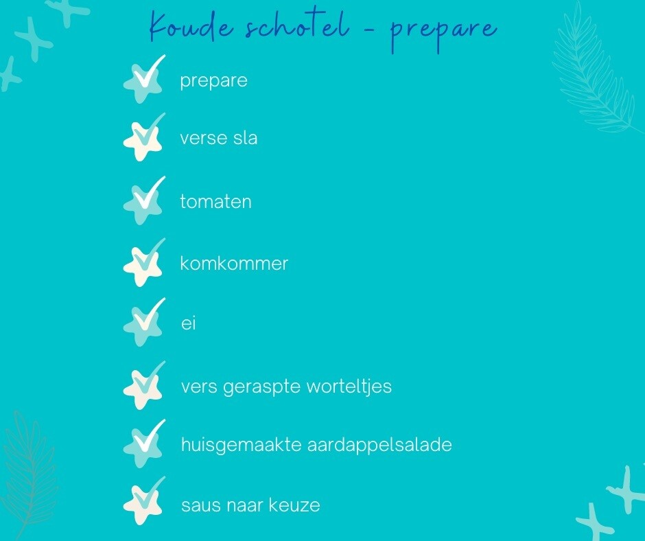 Koude schotel met prepare