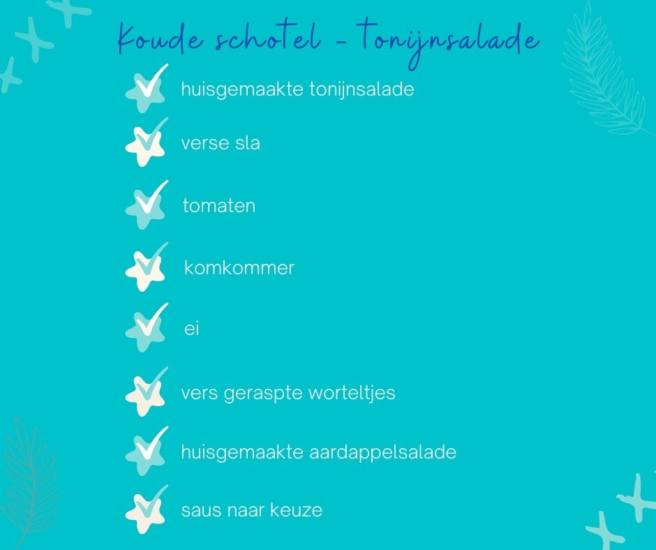 Koude schotel met tonijnsalade