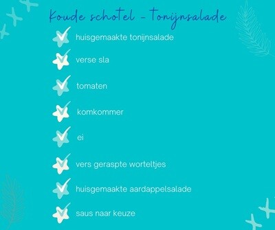 Koude schotel met tonijnsalade