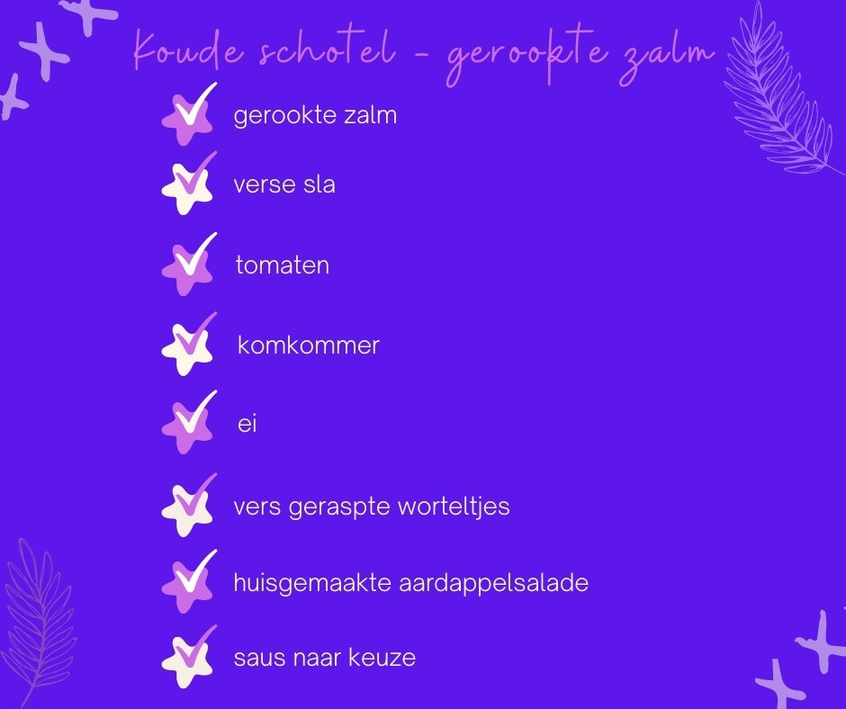 Koude schotel met gerookte zalm