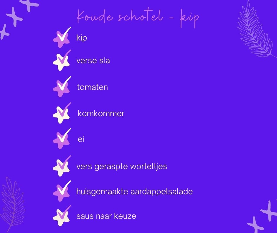 Koude schotel met kip