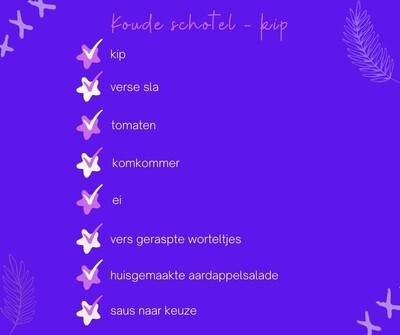 Koude schotel met kip