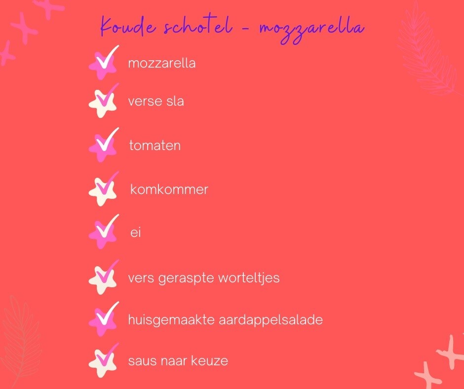 Koude schotel met mozzarella