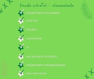 Koude schotel met vleessalade