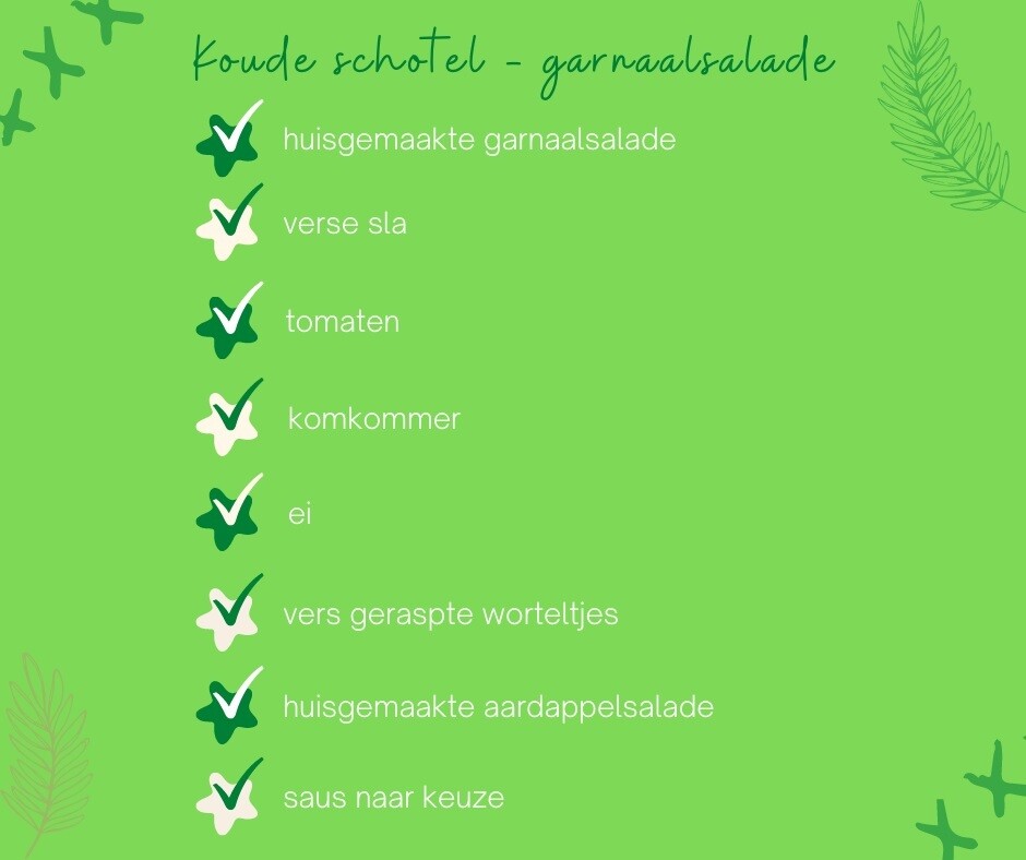 Koude schotel met garnaalsalade