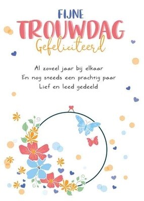 Fijne trouwdag Gefeliciteerd